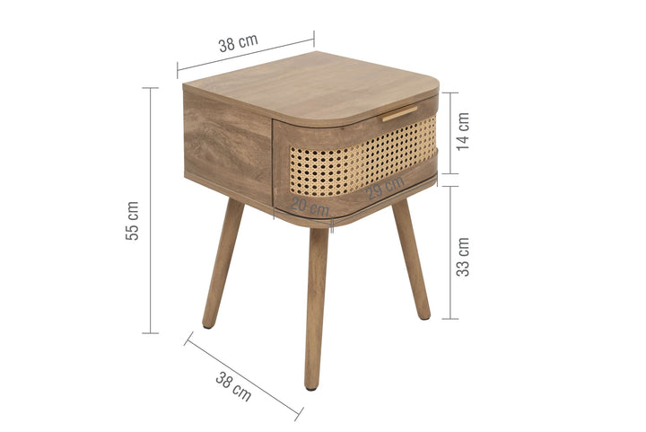 Birlea Noah 1 Drawer Bedside (Self Assembly) (DHD)