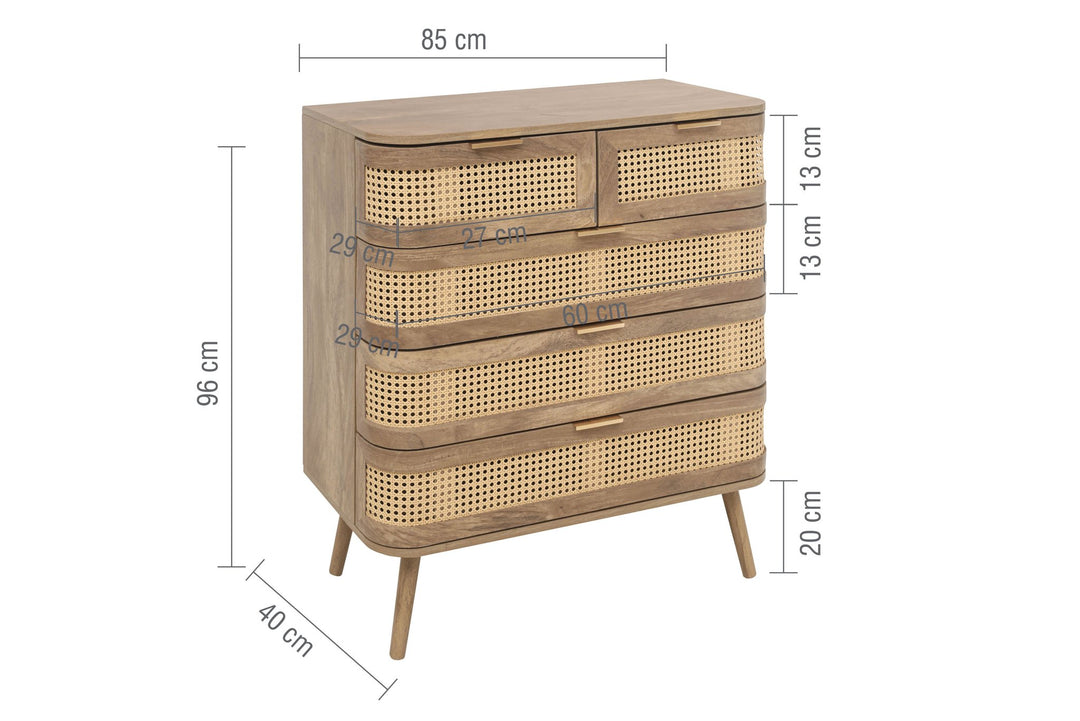 Birlea Noah 5 Drawer Chest (Self Assembly) (DHD)