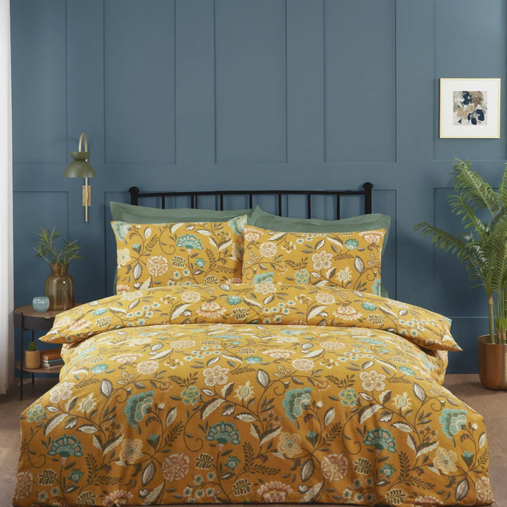 Marla Duvet Cover Set Ochre