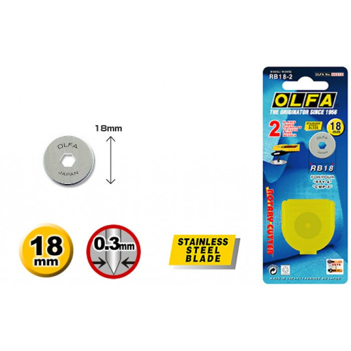 Rotary Cutter Blades: 18mm
