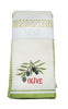Bellissimo Pack of 2 Luxury Terry/Waffle Embroidered Tea Towels Olives
