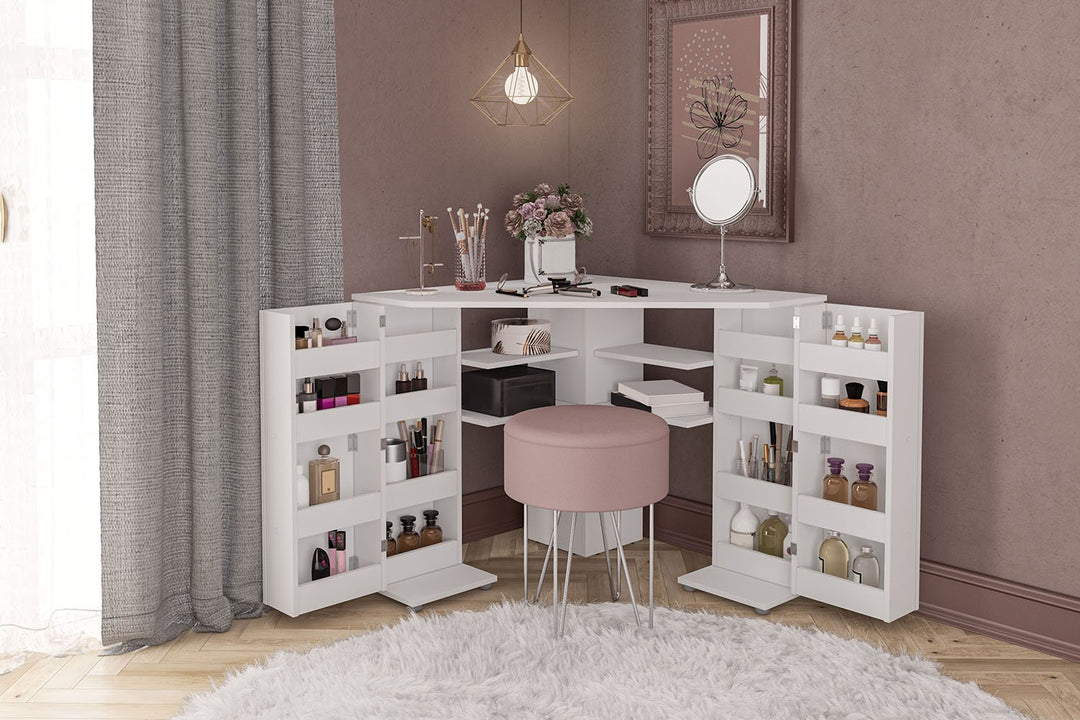 Birlea Olivia Corner Dressing Table With Storage (Self Assembly) (DHD)