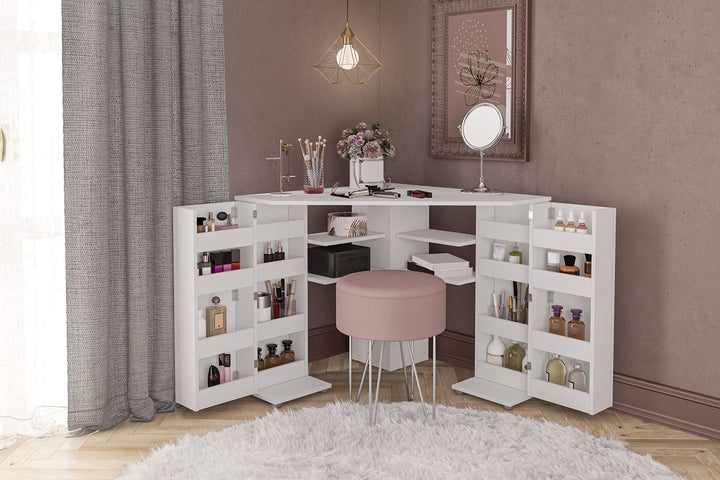 Birlea Olivia Corner Dressing Table With Storage (Self Assembly) (DHD)