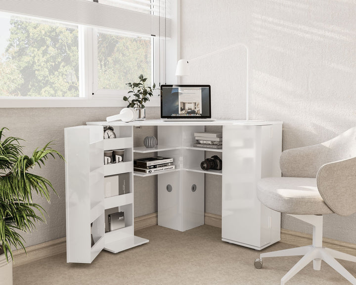 Birlea Olivia Corner Dressing Table With Storage (Self Assembly) (DHD)