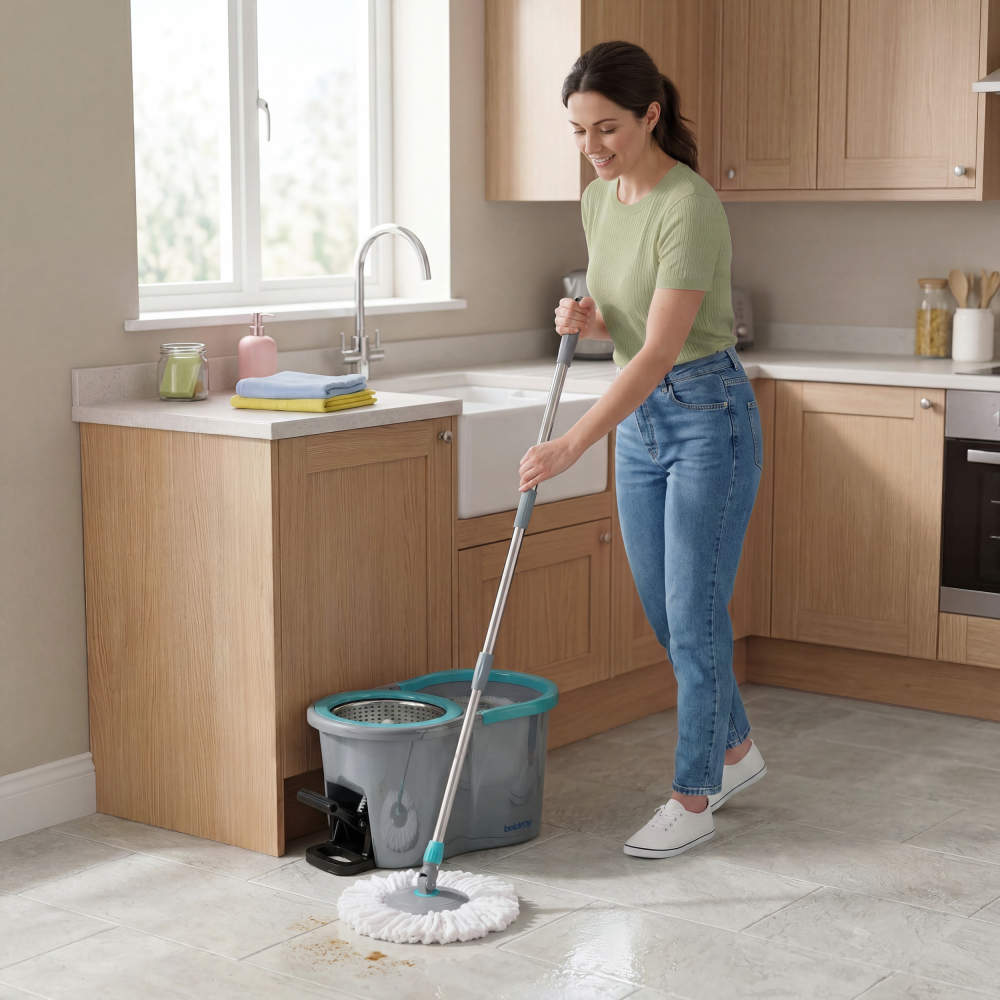 Beldray Antibac Spin Mop &amp; Bucket with 2 Refills