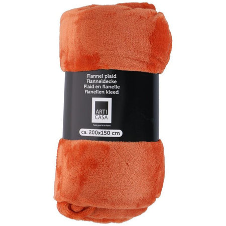 Arti Casa Plain Flannel Blanket Throw 150cm x 200cm