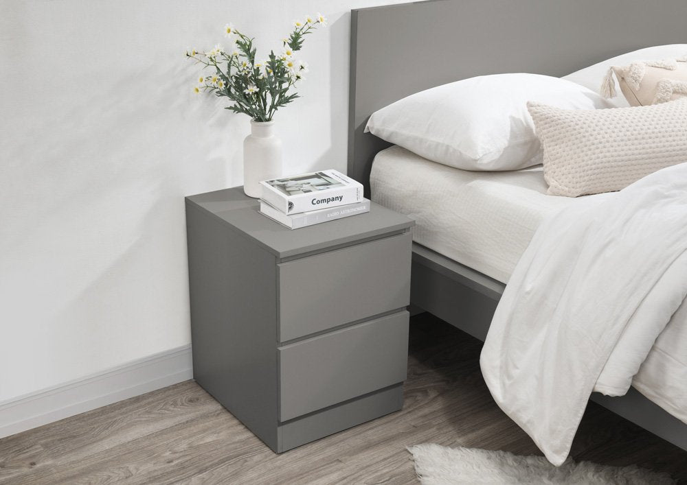 Birlea Oslo 2 Drawer Bedside (Self Assembly) (DHD)