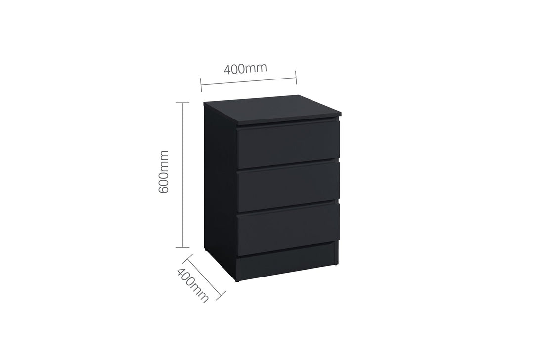 Birlea Oslo 3 Drawer Bedside (Self Assembly) (DHD)