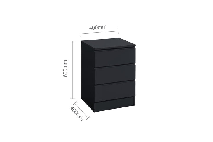 Birlea Oslo 3 Drawer Bedside (Self Assembly) (DHD)