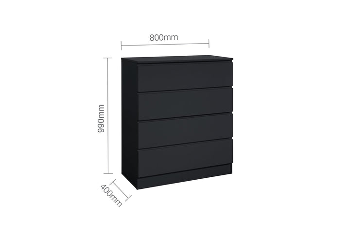 Birlea Oslo 4 Drawer Chest (Self Assembly) (DHD)