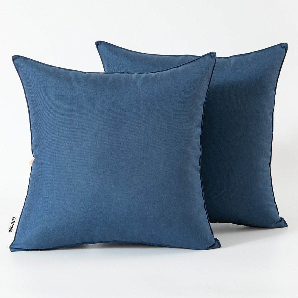 Water Resistant Outdoor Filled Cushion 45cm x 45cm 18in x 18in Cobalt