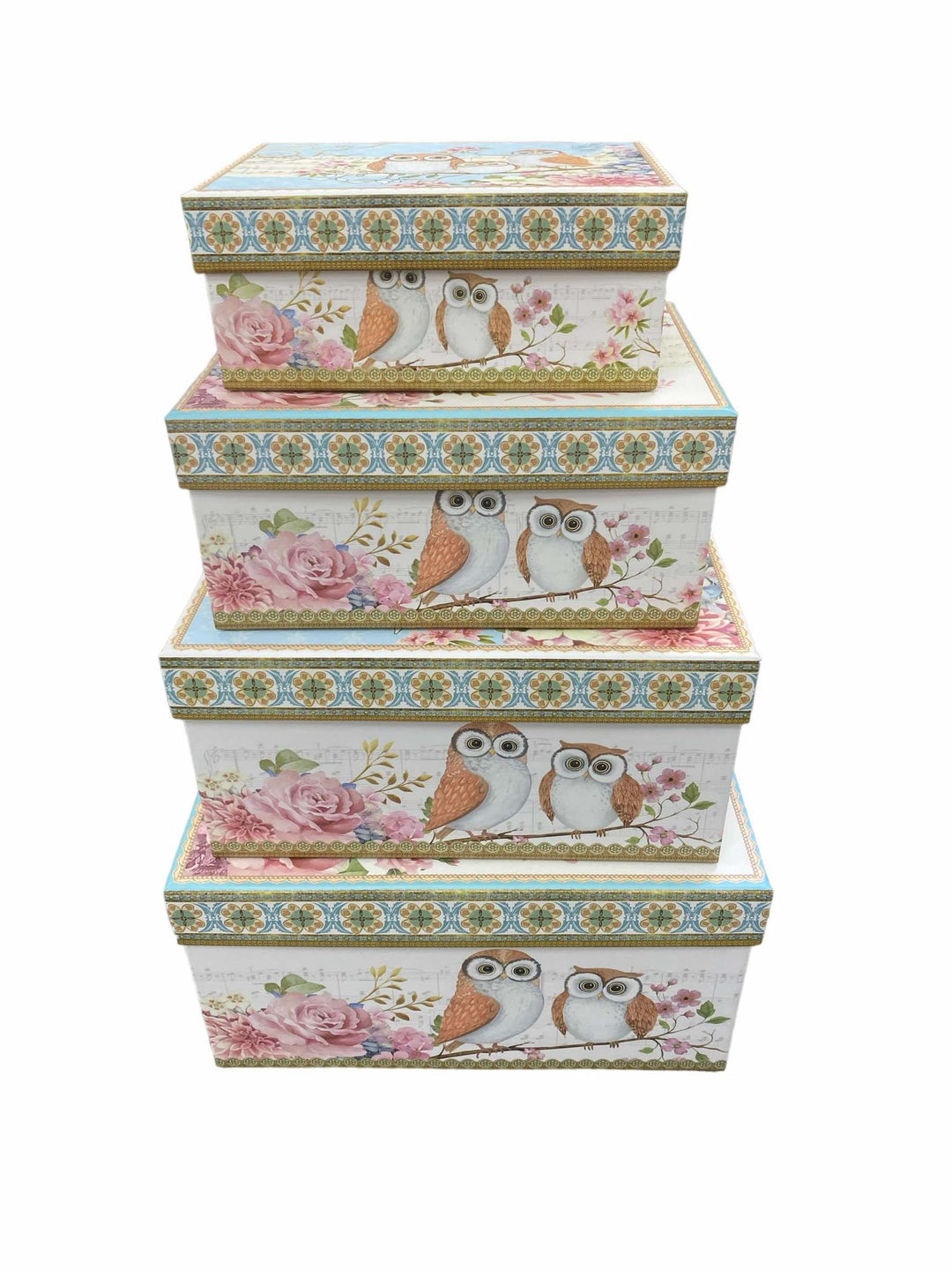 Owl Rectangular Cardboard Gift/Storage Box S