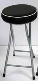 Junior Folding Stool Padded Black