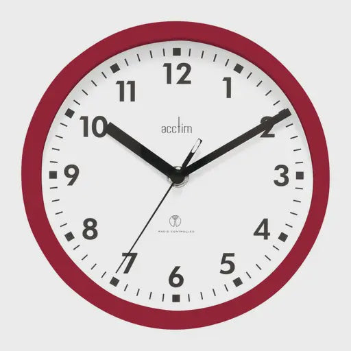 Nardo 20Cm Wall Clock Radio ControlLED Red