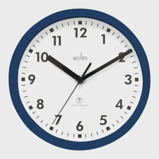 Nardo 20Cm Wall Clock Radio ControlLED Blue