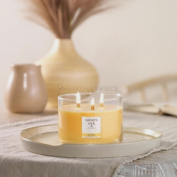 Woodwick Natures Wick Crackling Candela in Pot Wild Honey