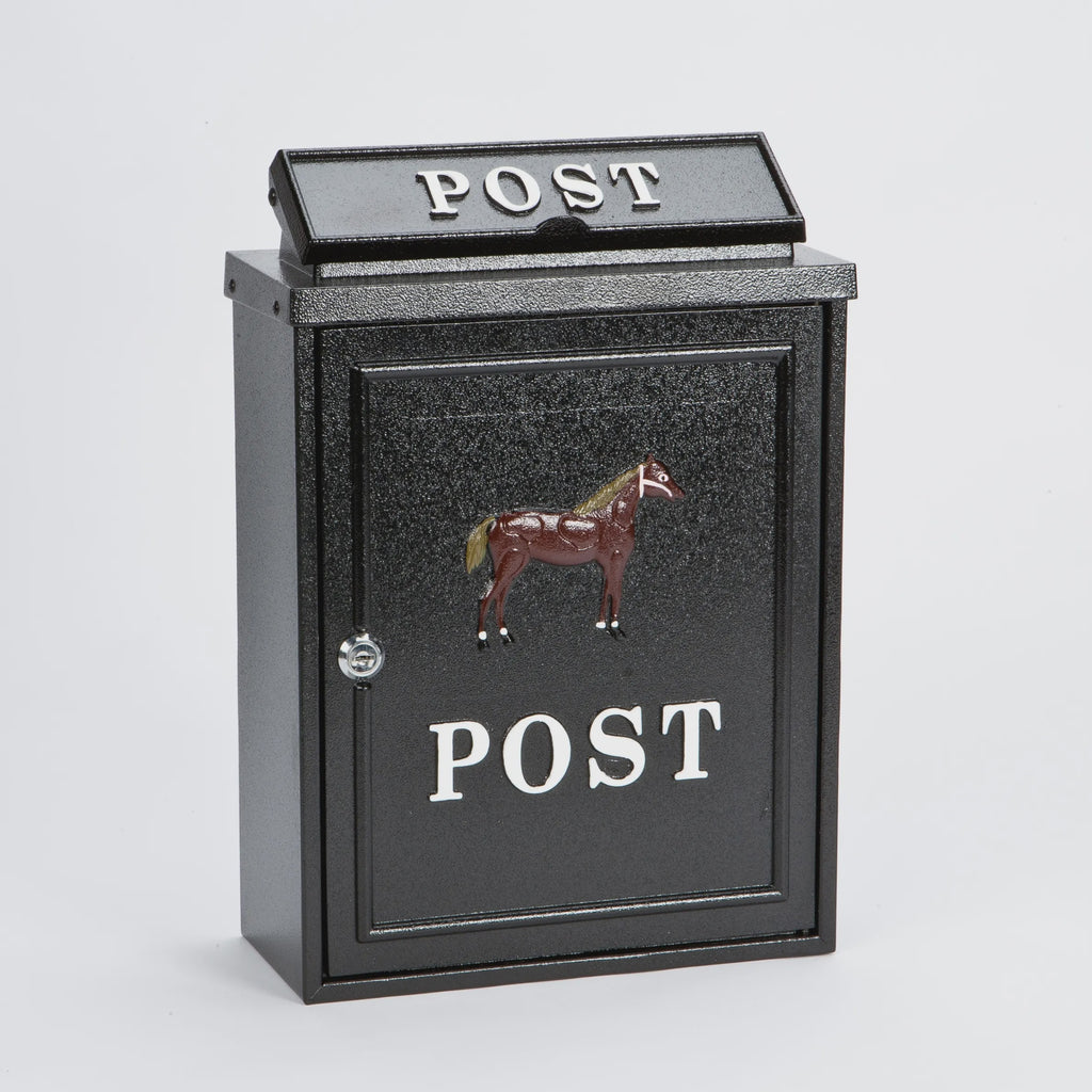 Arboria Wall Mounted Cast Iron Mailbox Horse Design