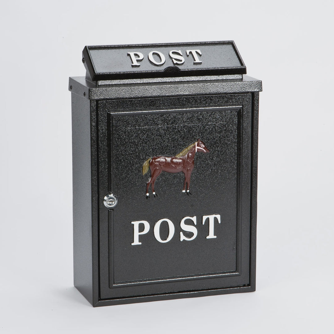 Arboria Wall Mounted Cast Iron Mailbox Horse Design