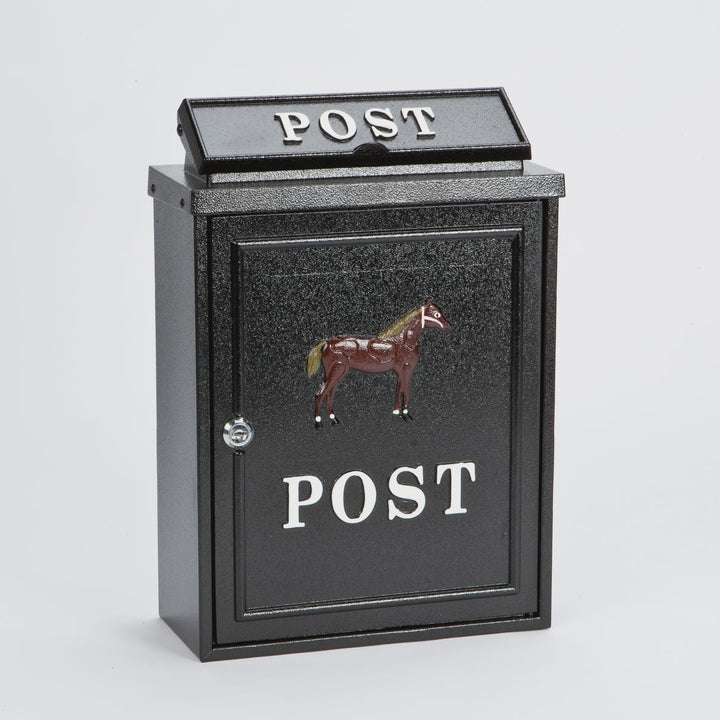 Arboria Wall Mounted Cast Iron Mailbox Horse Design