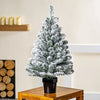 Premier Woodcote Flocked Spruce 90cm Artificial Xmas Tree in Pot