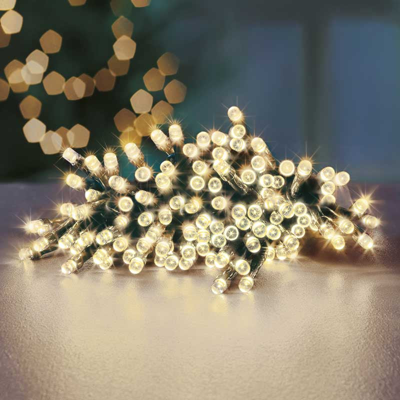 Premier Multi-Action Battery Operated Time Lights 100s Warm White