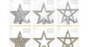 Glitter Star Christmas Tree Topper 18.5cm (Assorted)