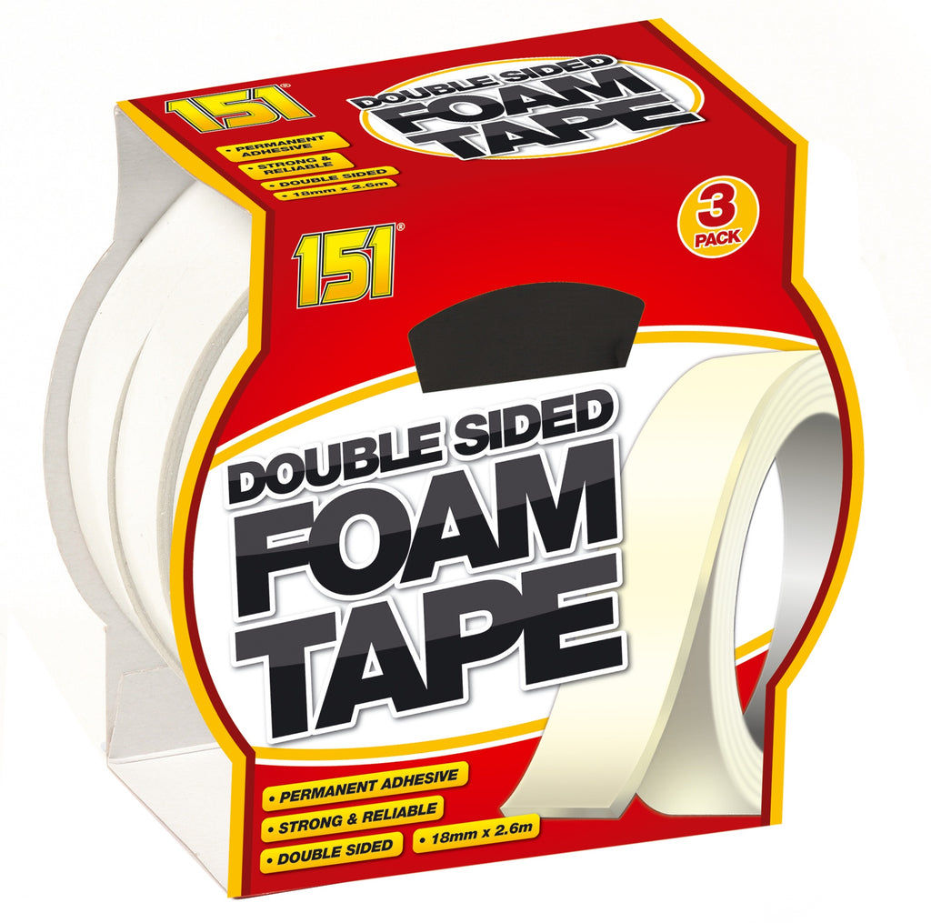 Double Sided Foam Tape 3pk