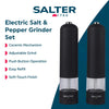 Salter Electronic Salt & Pepper Mills Set - Matt Black