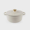Salter Chester 24cm Cast Iron Casserole Pot - Cream