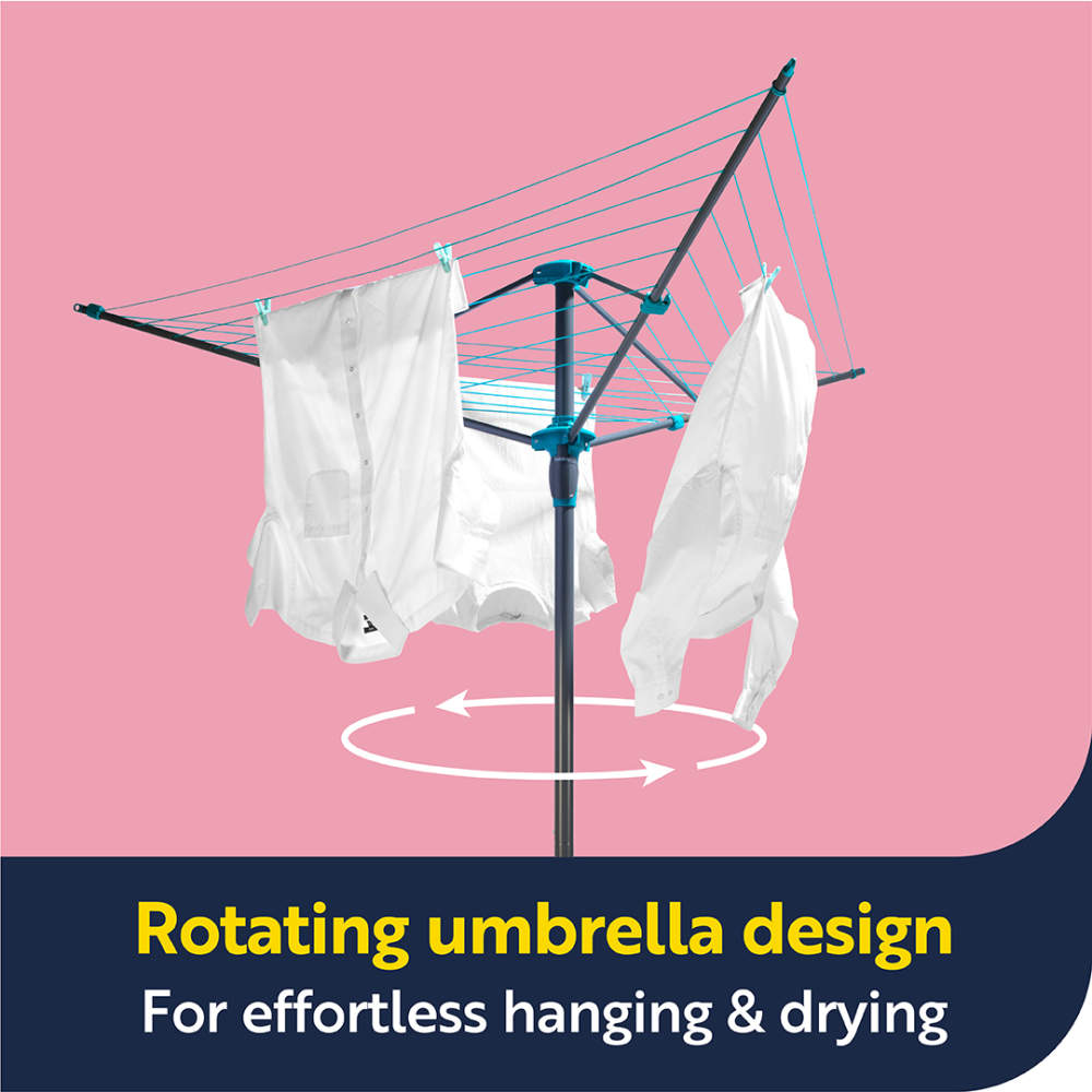 Beldray 30m Rotary Clothes Airer - Grey