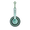 KitchenCraft 5pc Measuring Cup Set with Space Saving, Nestable Kitchen Cups, Green and Blue