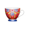 KitchenCraft China Moroccan Red Footed Mug