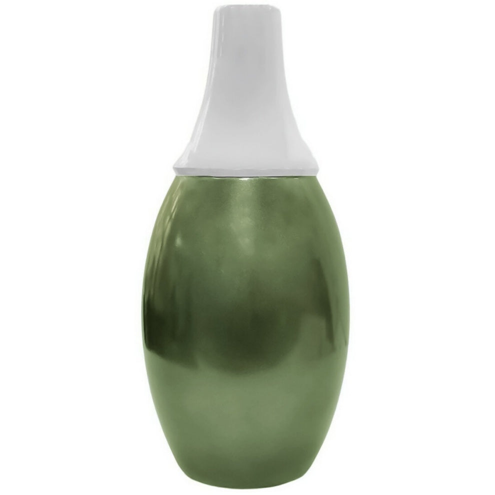 Rammento 30cm Ceramic Vase - White/Green
