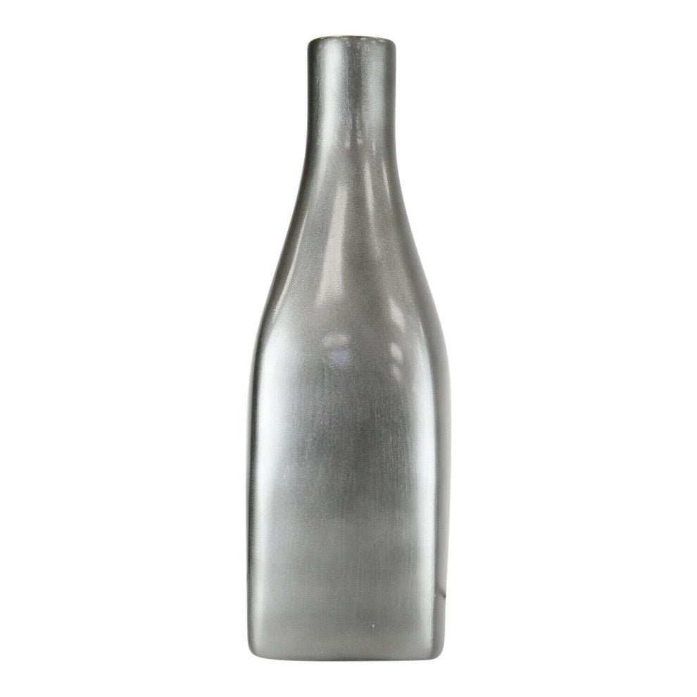 Ceramic Grey Vase - Glazed Decorative Flower Pot Vase Ornament Pearlized 36cm