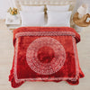 Apollo Greek Key Mink Throw 150cm x 200cm Red