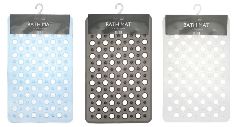 Transparent Retro Design PVC Bath Mat 61x38cm