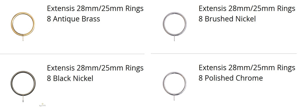 Extensis 28 28/25mm Pack of 8 Rings