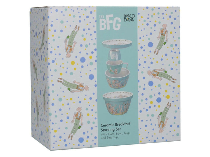 Roald Dahl BFG 4 Piece Stacking Childrens Breakfast Set - Gift Boxed