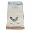Bellissimo Pack of 2 Luxury Terry/Waffle Embroidered Tea Towels Rooster
