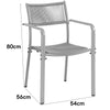 Rope Backed Bistro Metal Arm Chair Terracotta (pair) (Self Assembly) (DHD) Image 2