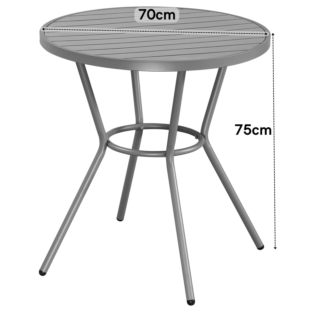 Round Bistro Table UV Plastic Top And Metal Legs Moss Green (Self Assembly) (DHD) Image 2