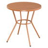 Round Bistro Table UV Plastic Top And Metal Legs Terracotta (Self Assembly) (DHD) Image 1
