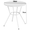 Round Bistro Table UV Plastic Top And Metal Legs White (Self Assembly) (DHD) Image 2