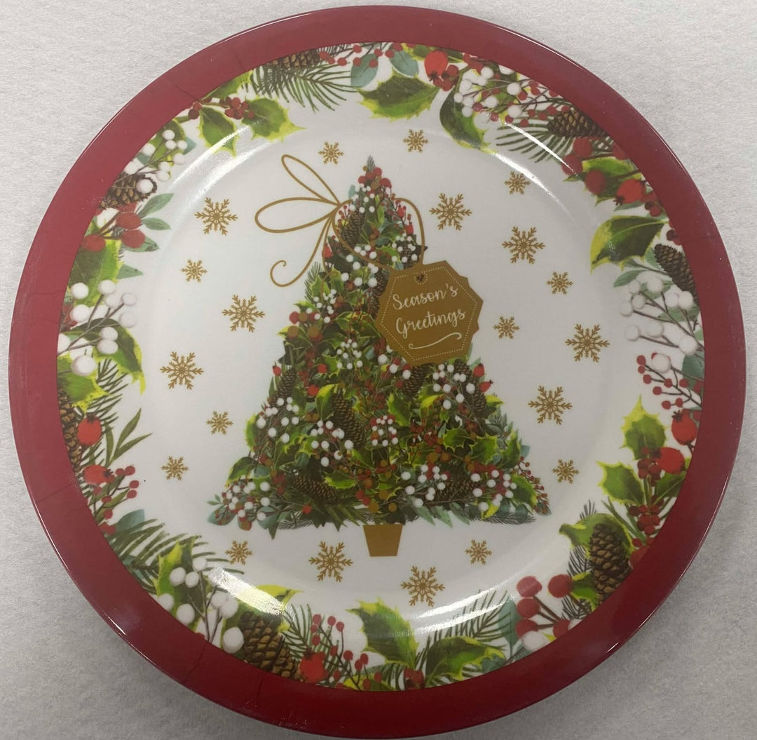 Xmas Melamine Round Plate 28cm