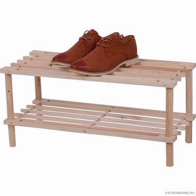Prima 2 Tier Wooden Shoe Rack