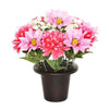 25Cm Pink Clematis Chrysanthemum Grave Pot