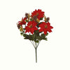 40cm Poinsettia Gold Eucalyptus Cone Flower Bush