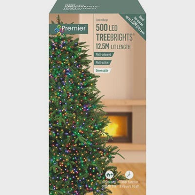 Premier Multi-Action Treebright LED Lights with Timer 500s Multi