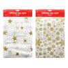 Plastic Xmas Table Cover 130x180cm Gold