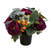 25cm Burgundy Ranunculus Daisy Foliage Grave Pot